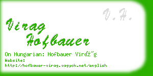 virag hofbauer business card